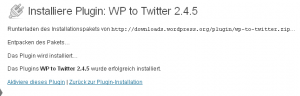 Wordpress to Twitter Plugin installieren